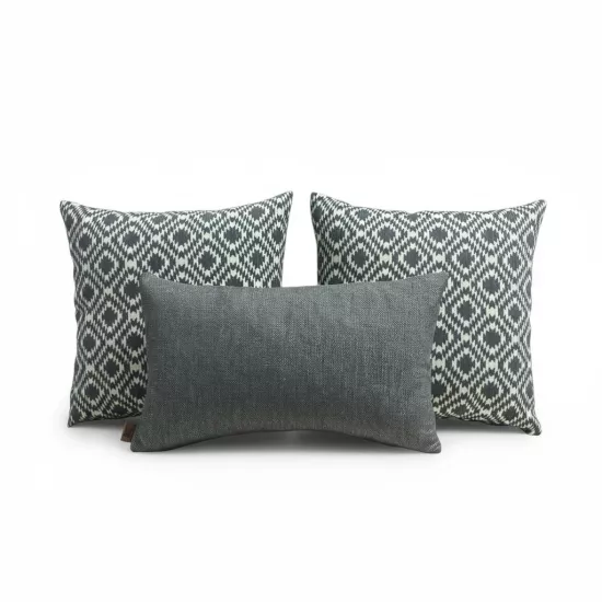 İndoor Outdoor Kırlent,Güneşe Dayanıklı Balkon Bahçe Marin Kırlent Kılıfı 3’lü Set