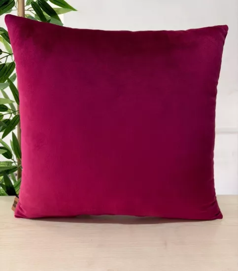Luxury Soft Kadife Fes Rengi Kırlent Kılıfı ,Yumuşak Dokulu, Şık& Modern