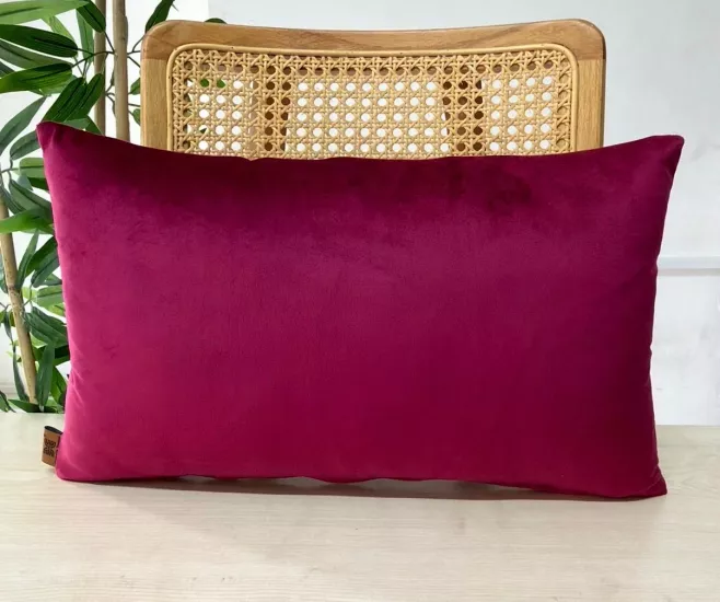 Luxury Soft Kadife Fes Rengi Kırlent Kılıfı ,Yumuşak Dokulu, Şık& Modern