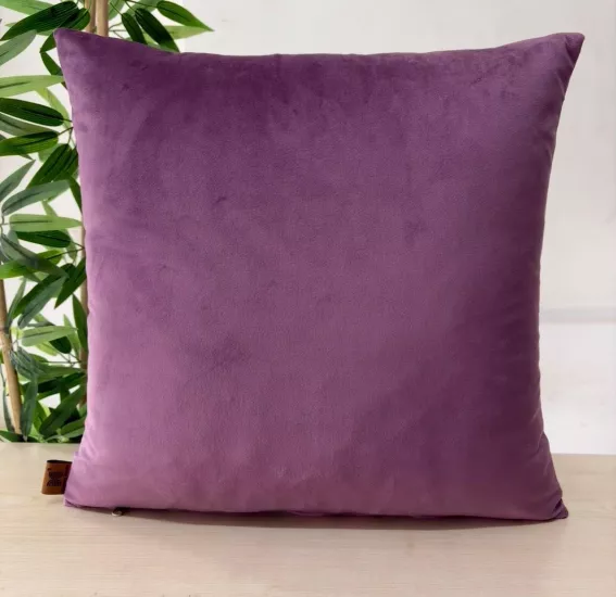 Luxury Soft Kadife Lila Rengi Kırlent Kılıfı ,Yumuşak Dokulu, Şık& Modern