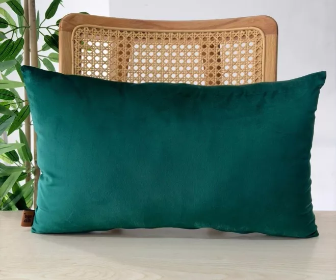 Luxury Soft Kadife Zümrüt Yeşil Kırlent Kılıfı ,Yumuşak Dokulu, Şık& Modern