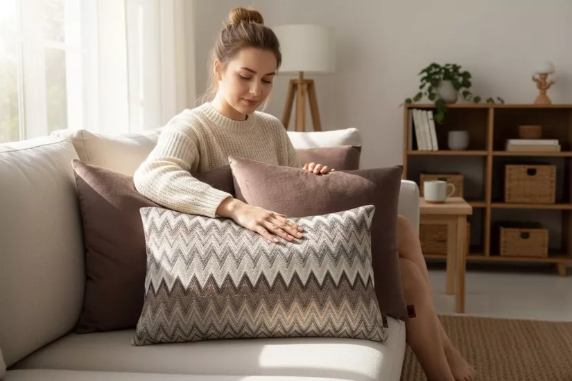Dekoratif kırlent kılıfı,yüksek kaliteli dokuma kumaş,,3’lü set