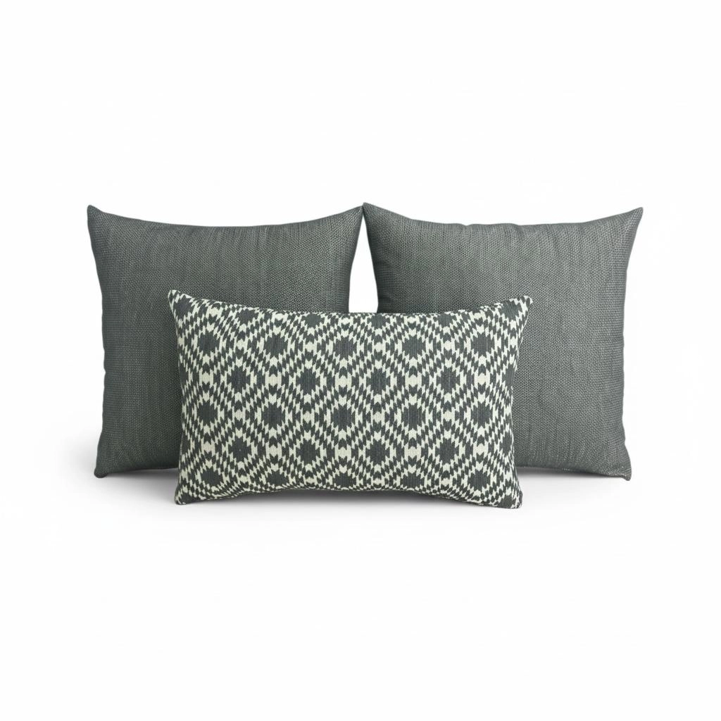 İndoor Outdoor Kırlent,Güneşe Dayanıklı Balkon Bahçe Marin Kırlent Kılıfı 3’lü Set