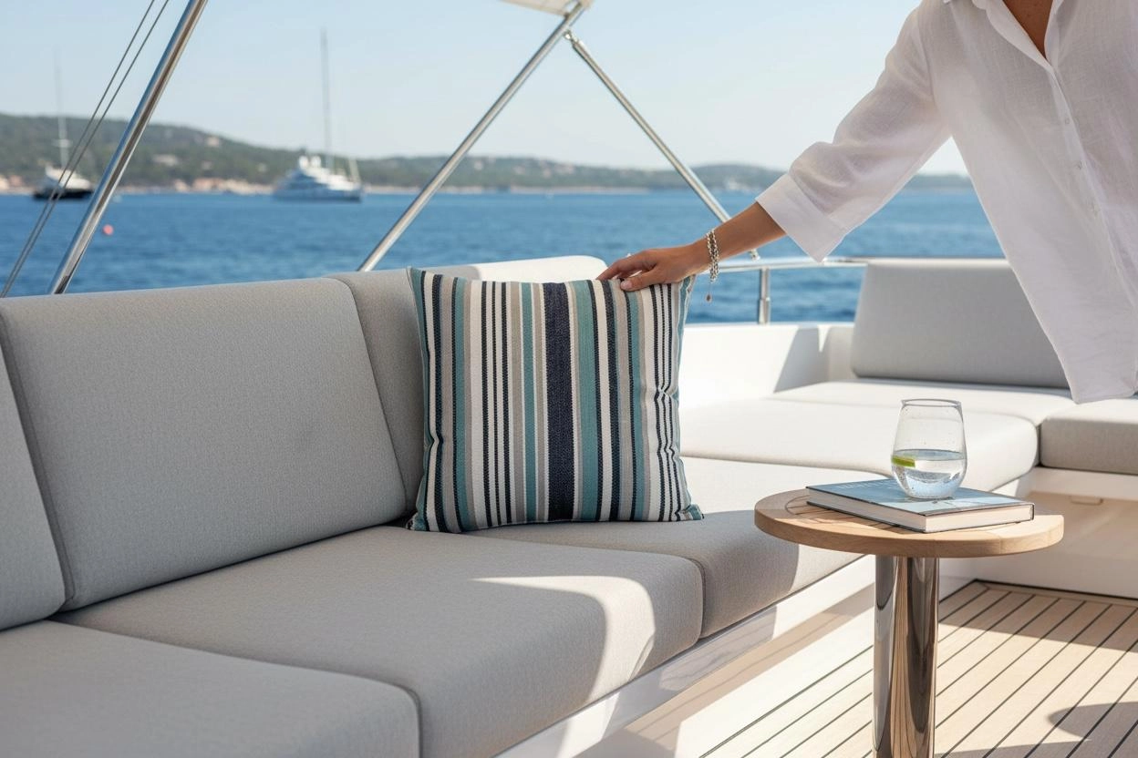 İndoor Outdoor Kırlent,Güneşe Dayanıklı Balkon Bahçe Marin Kırlent Kılıfı 3’lü Set