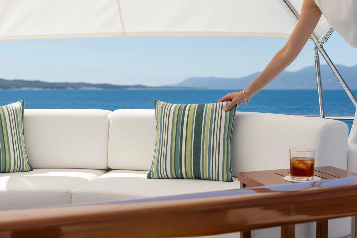 İndoor Outdoor Kırlent,Güneşe Dayanıklı Balkon Bahçe Marin Dekoratif Kırlent Kılıfı