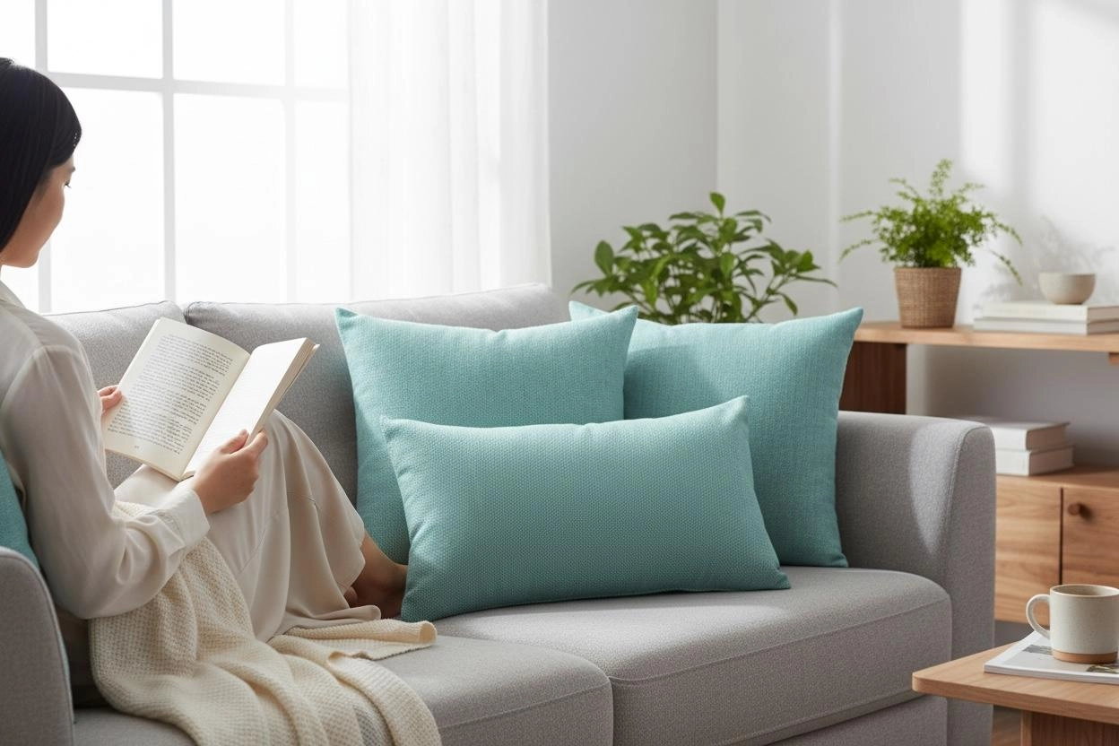 İndoor Outdoor Kırlent,Güneşe Dayanıklı Balkon Bahçe Marin Kırlent Kılıfı 3’lü Set