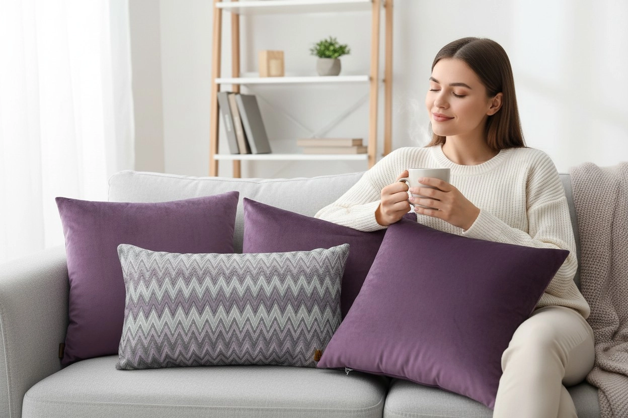 Dekoratif kırlent kılıfı,yüksek kaliteli dokuma kumaş,,3’lü set