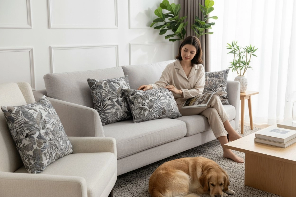 Dekoratif kırlent kılıfı,yüksek kaliteli dokuma kumaş,3’lü set